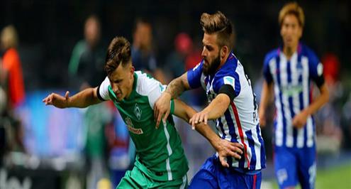 العارضة تحرم بريمن من التسجيل مرتين أمام هيرتا